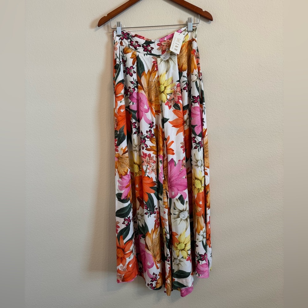J&B Jeans&Blouses Flora Print Wide Leg Pants Holiday Beach Vacation Small